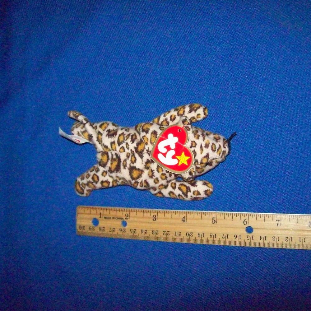 Original Ty Teenie Beanie Baby Freckles the Leopard 1993 McDonalds Toy